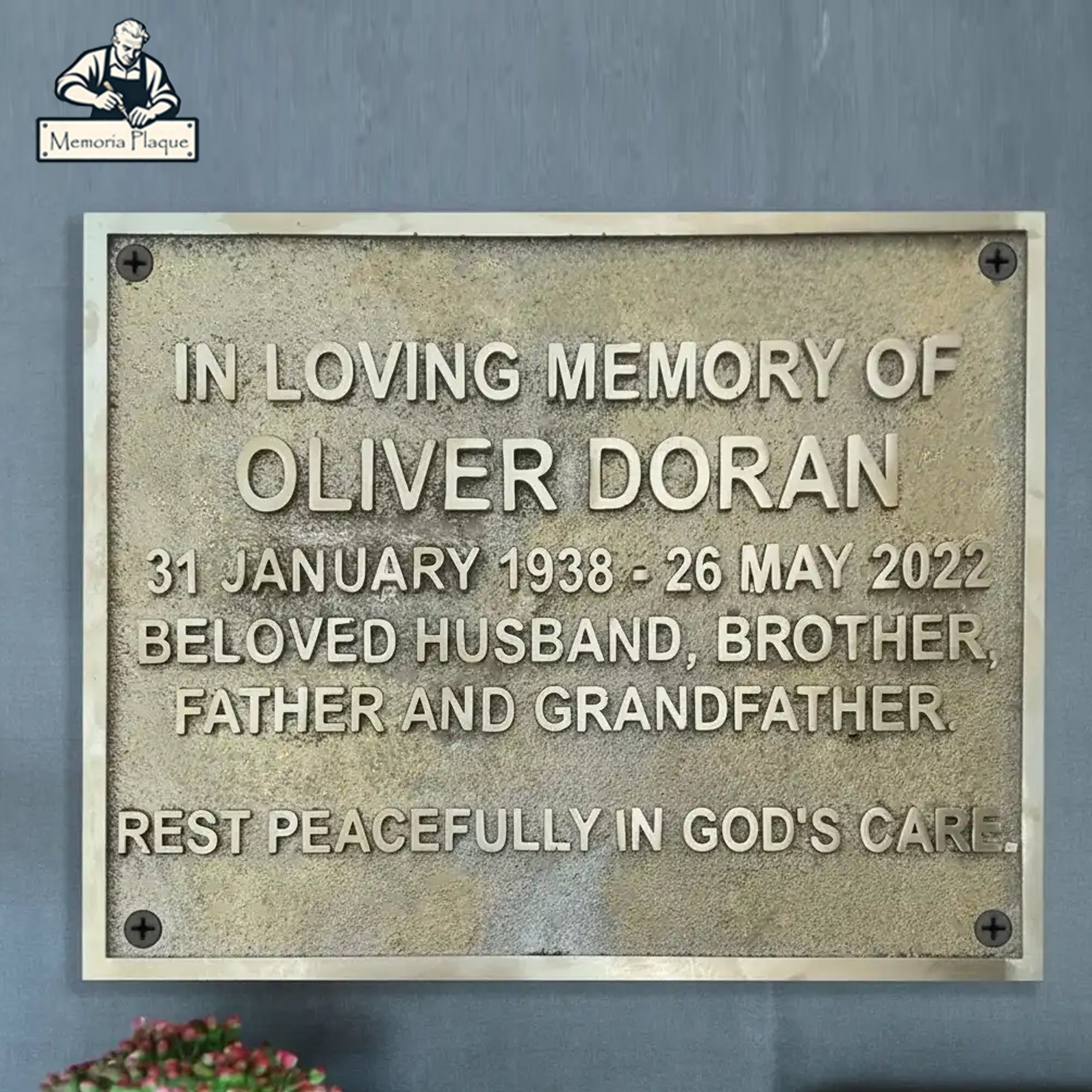 Custom Engraved Brass Plaque