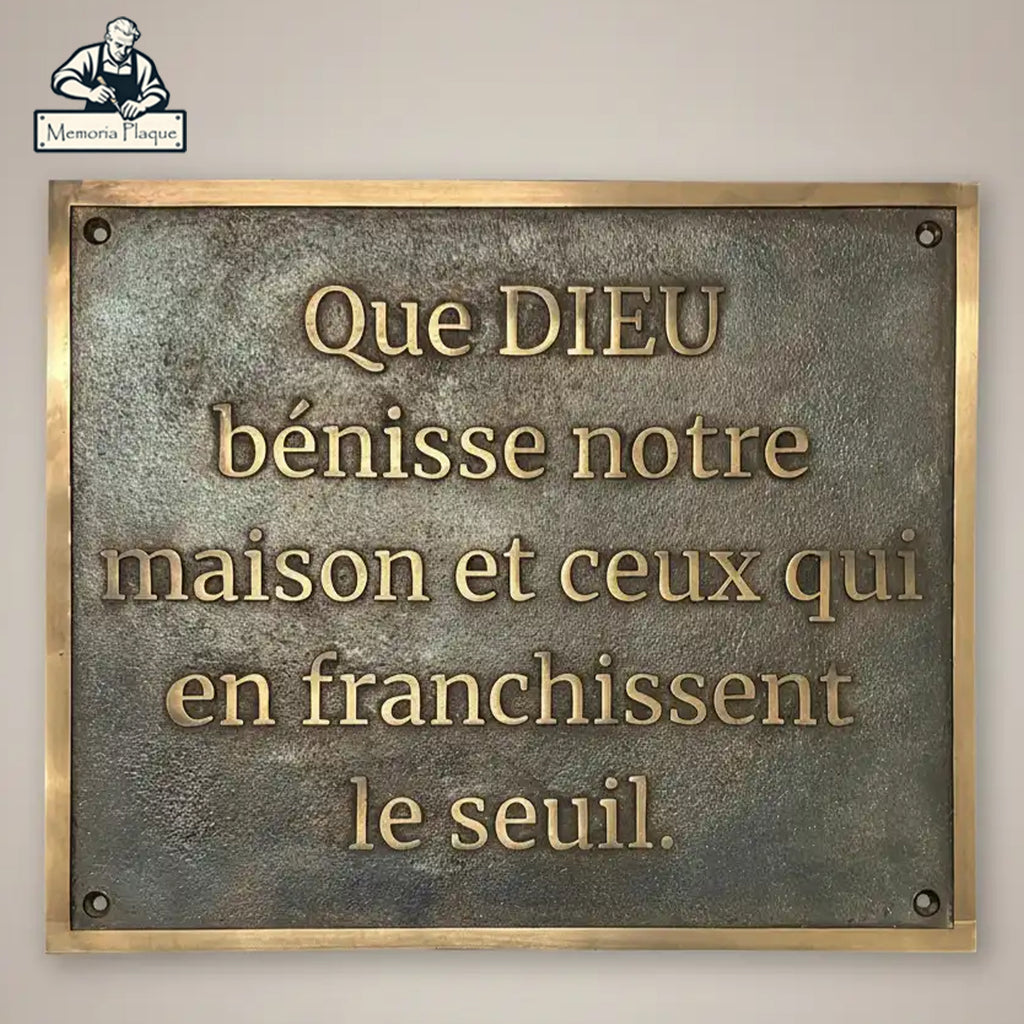 Custom Engraved Solid Bronze Sign