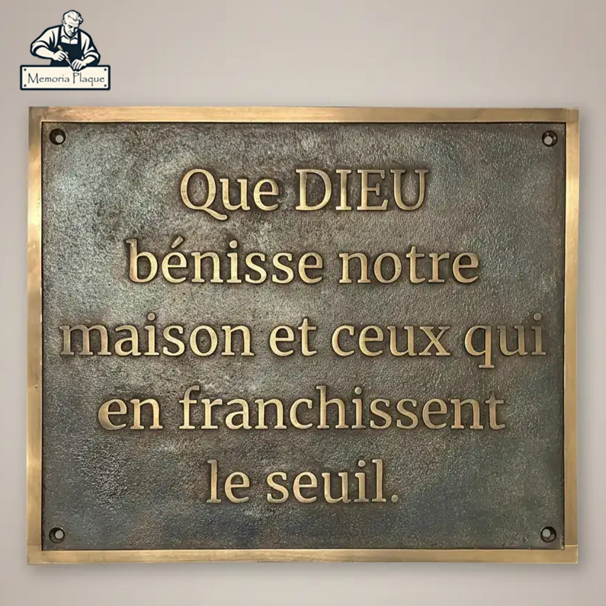 Custom Engraved Solid Bronze Sign