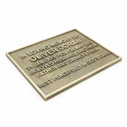 Custom Engraved Brass Plaque