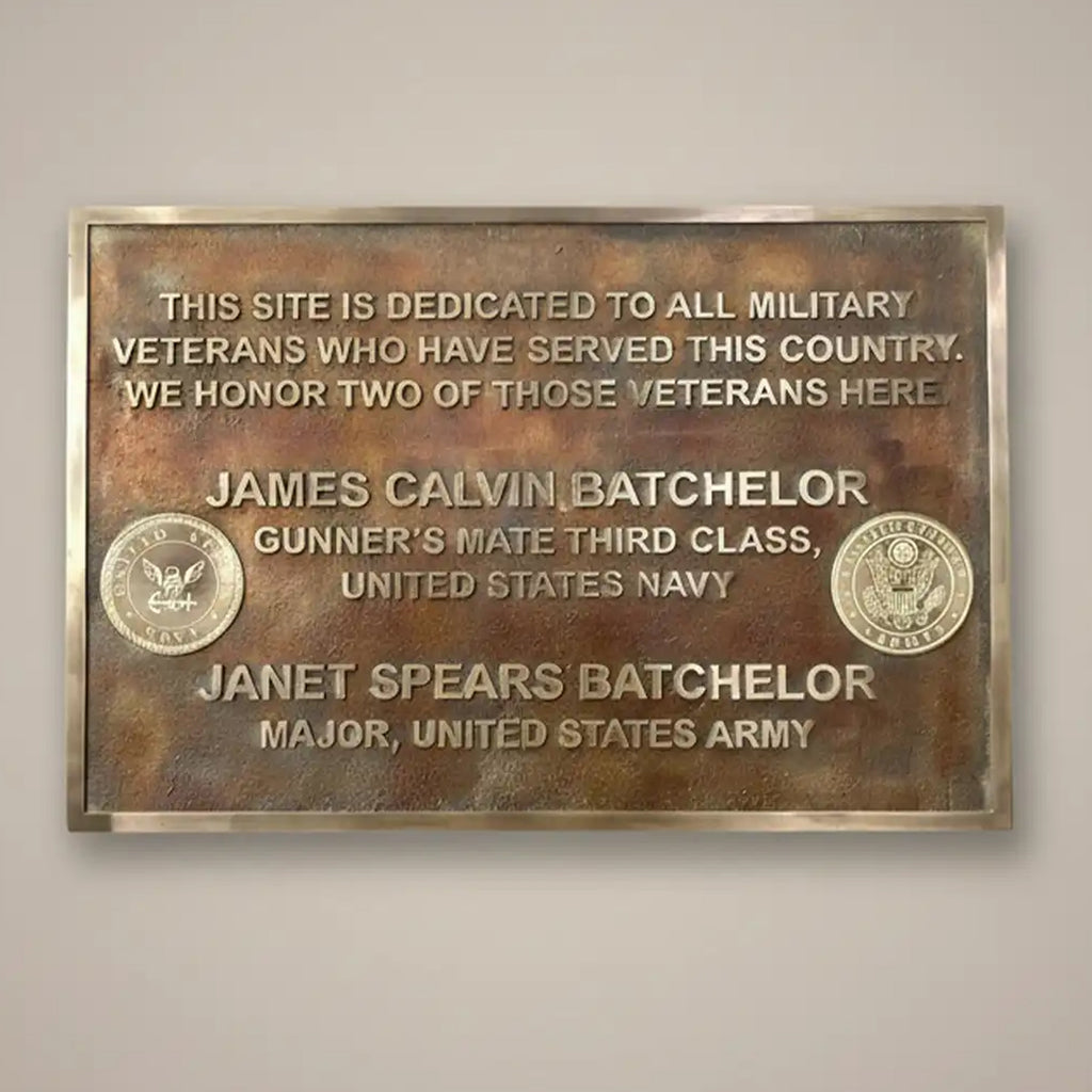 Custom Engraved Solid Bronze Sign