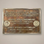 Custom Engraved Solid Bronze Sign