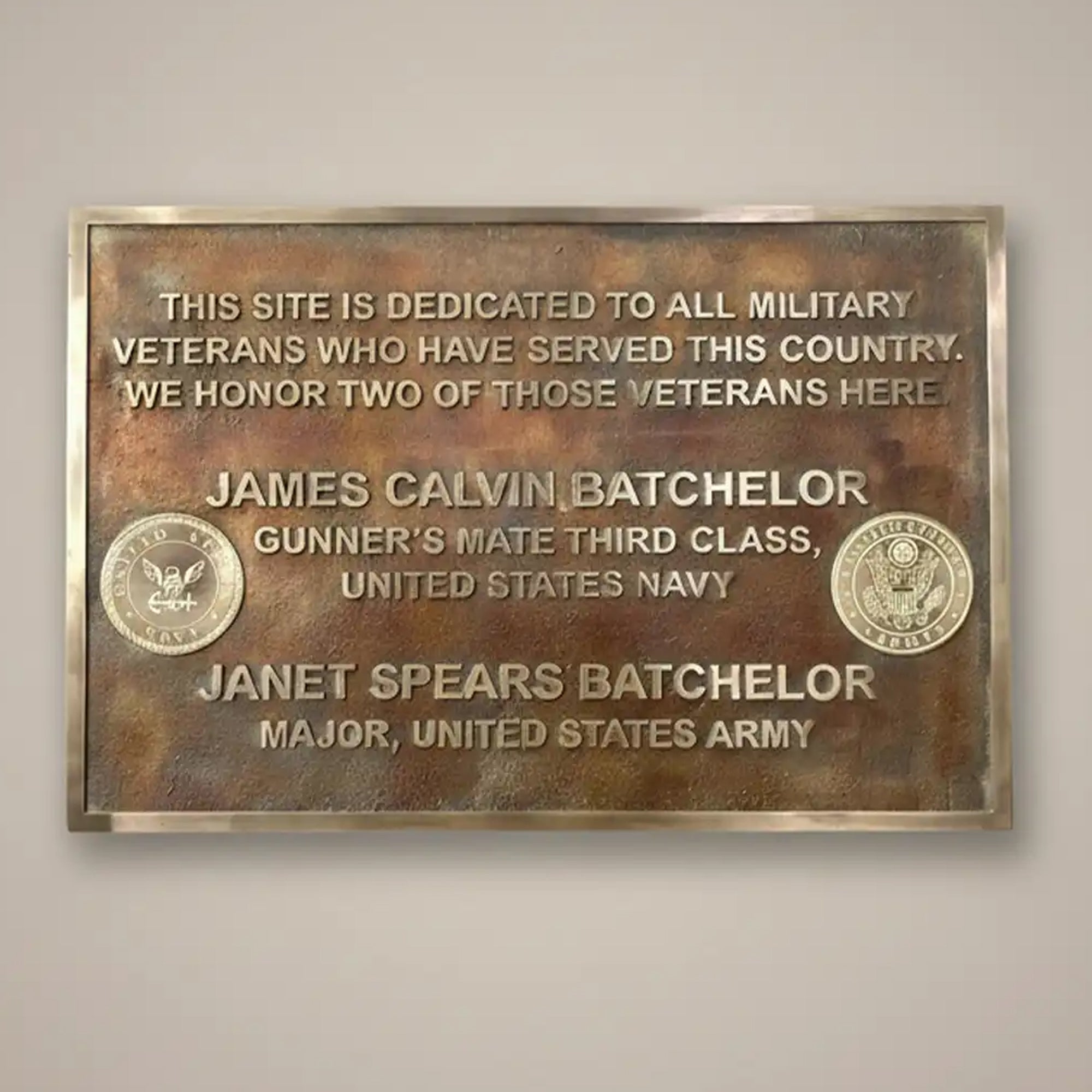 Custom Engraved Solid Bronze Sign