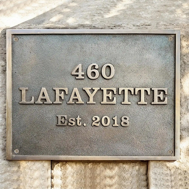 Architectural Brass Plaques For Buildings And Homes