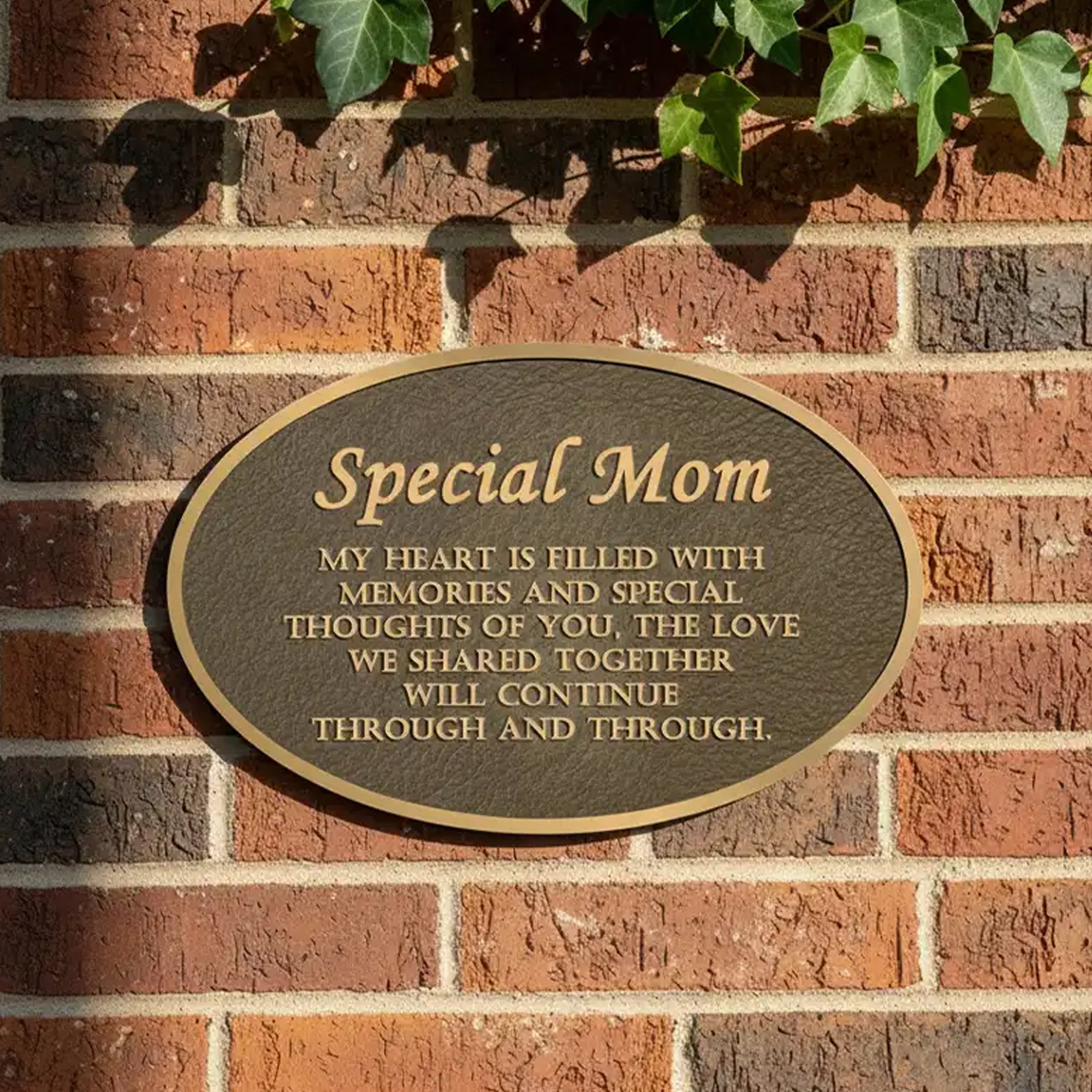 Bronze Memorial Plaques Oval Shape Commemorative Sign