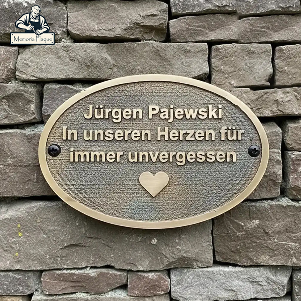 Bronze Sign Oval Cast Bronze Plaque