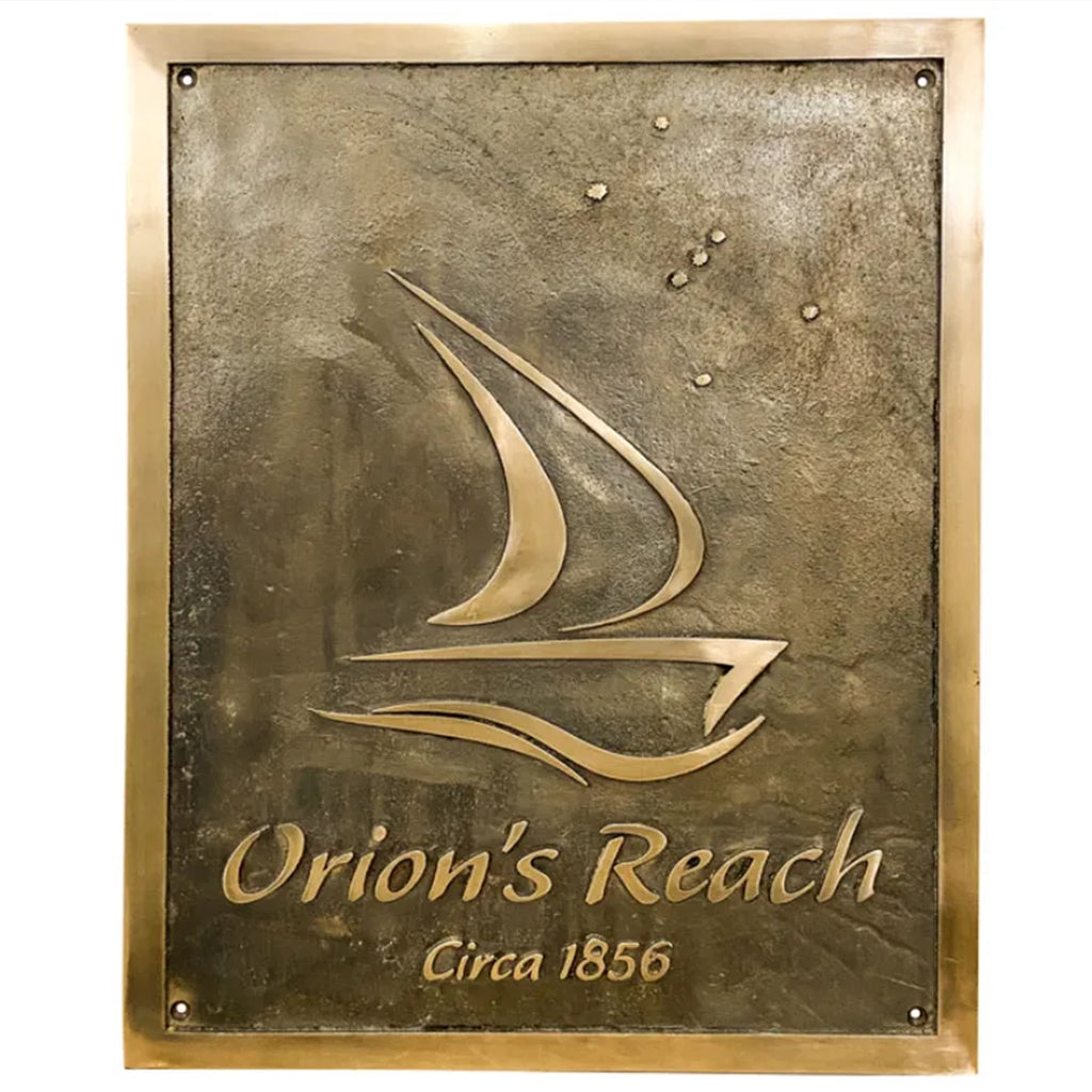 Brass Address Plaque With Custom Engraving BAP86