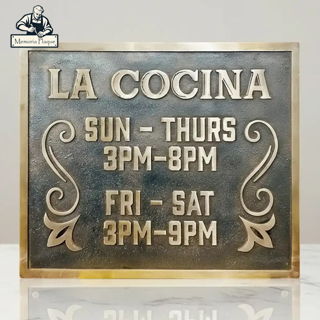 Personalized Bronze Plaque | Custom Text & Address Sign