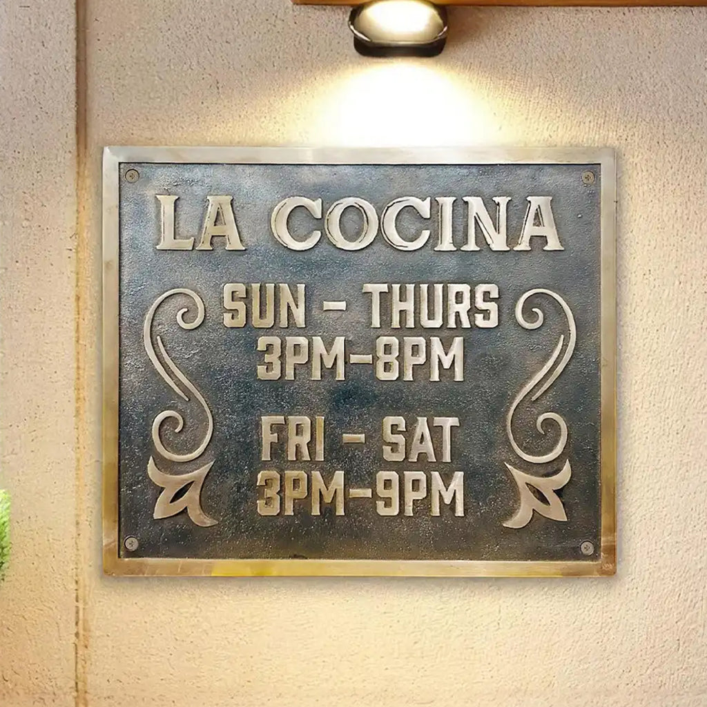 Personalized Bronze Plaque | Custom Text & Address Sign