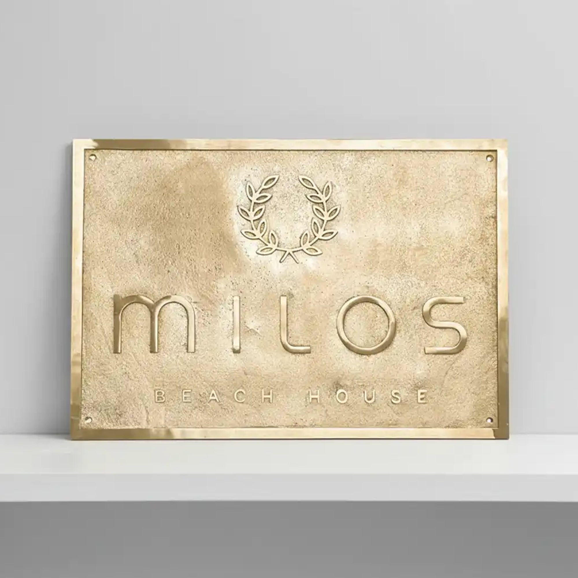 Brass Address Plaque – Custom Engraved Plaques In Black Or Brass Finish