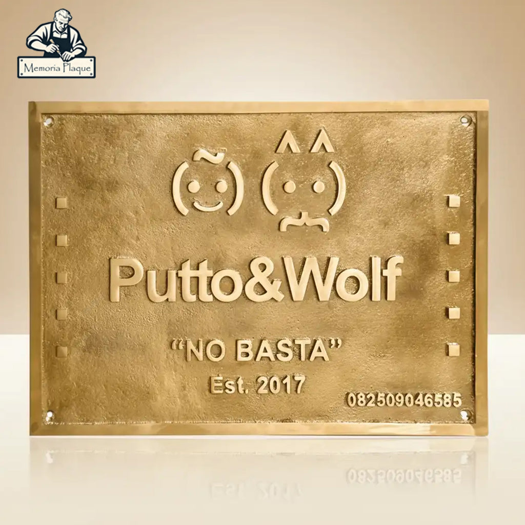 Engraved Brass Plaque – Personalized Name & Address Plate