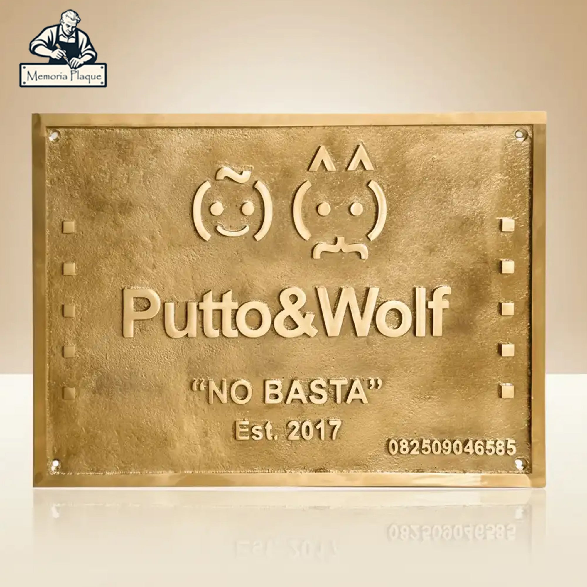 Engraved Brass Plaque – Personalized Name & Address Plate