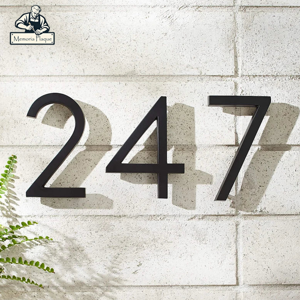 House Number Sign – Custom Brass Address & Door Plaque