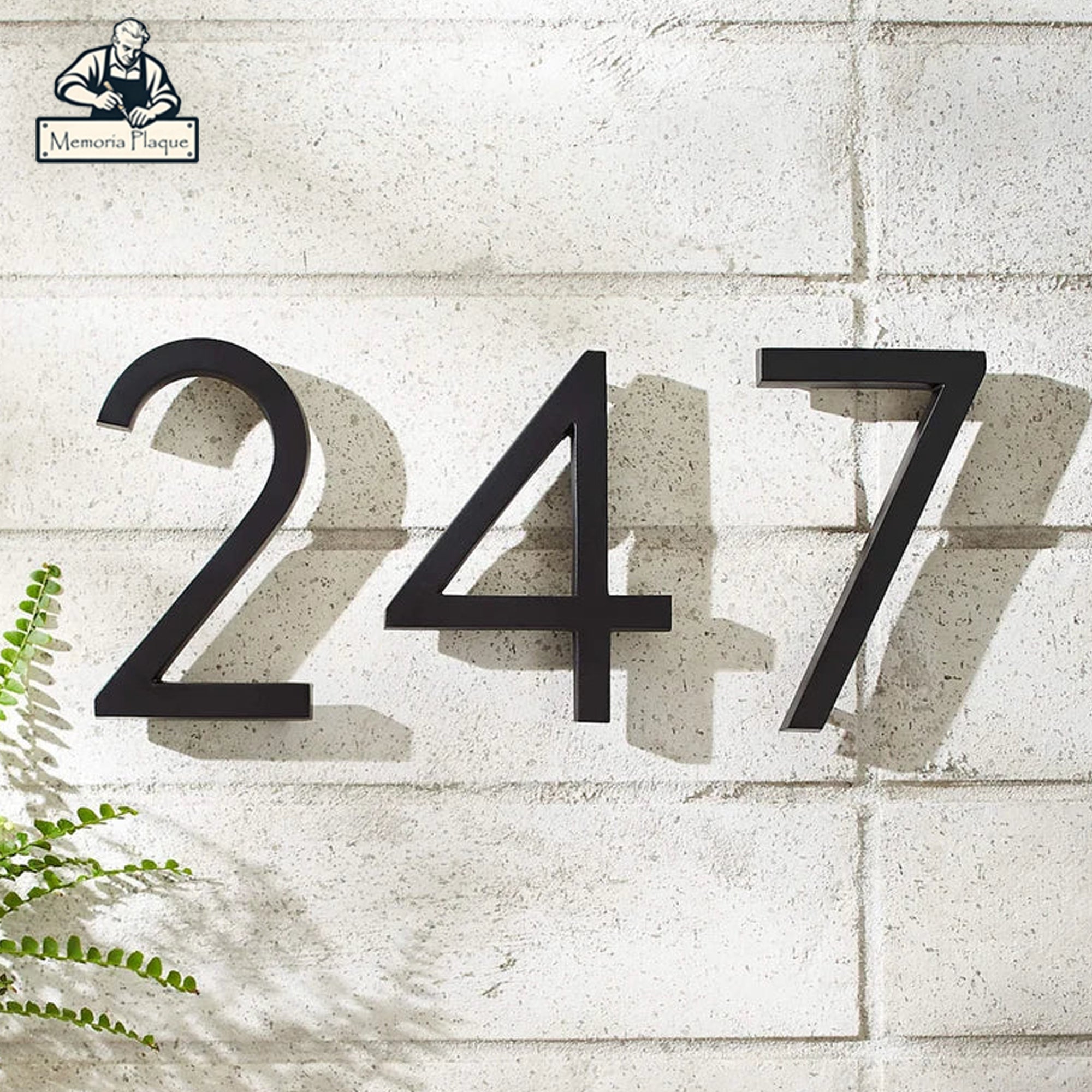 House Number Sign – Custom Brass Address & Door Plaque