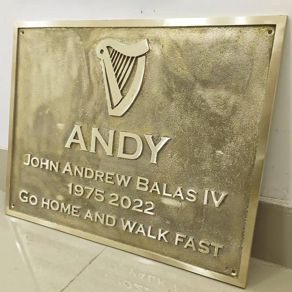 Brass Address Plaque | Custom Cast Brass Plaque