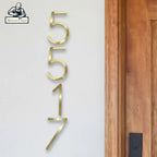 Brass House Number Sign – Custom Engraved Address Plate