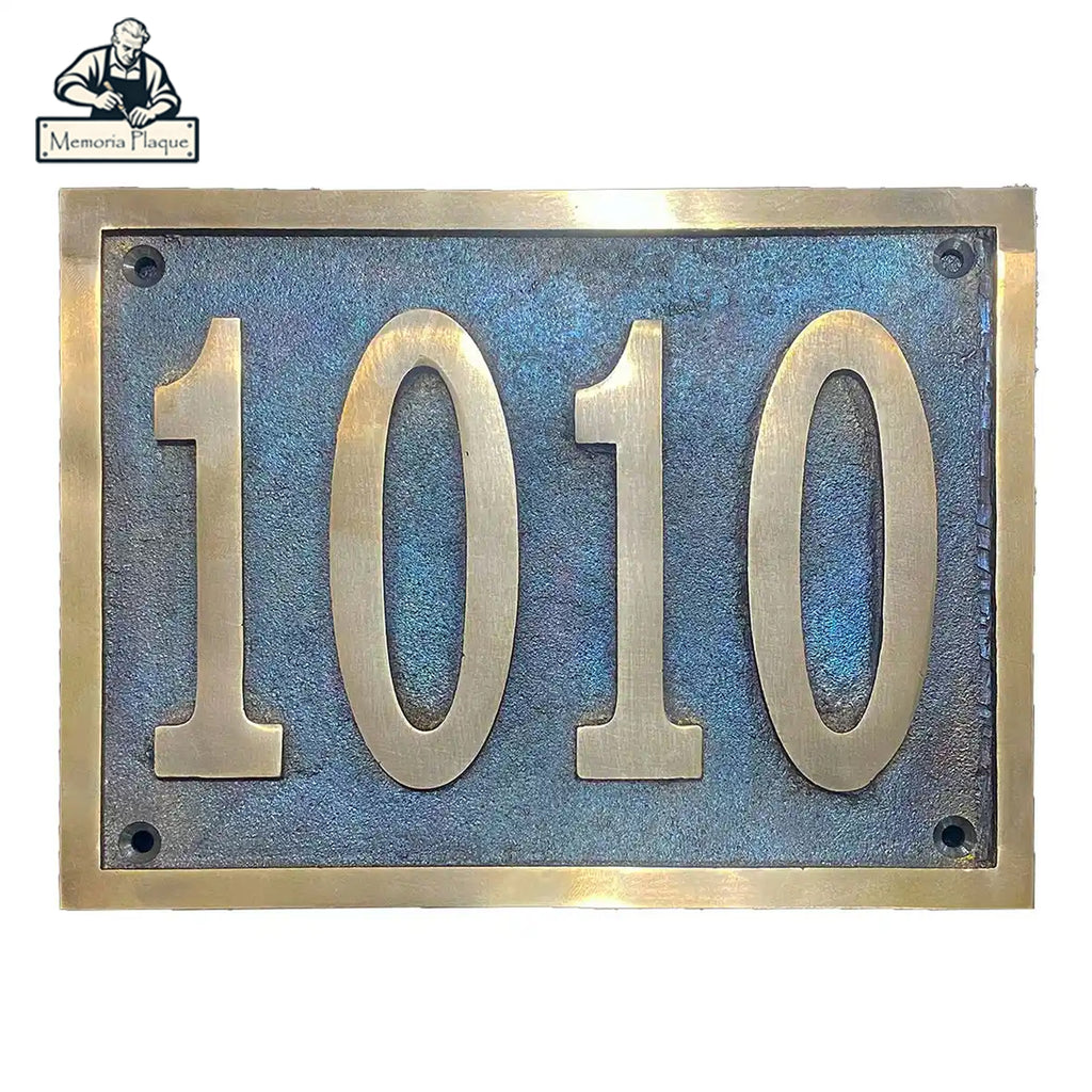 Oil-Rubbed Bronze House Number Plaque | Custom Address Plate