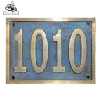 Oil-Rubbed Bronze House Number Plaque | Custom Address Plate