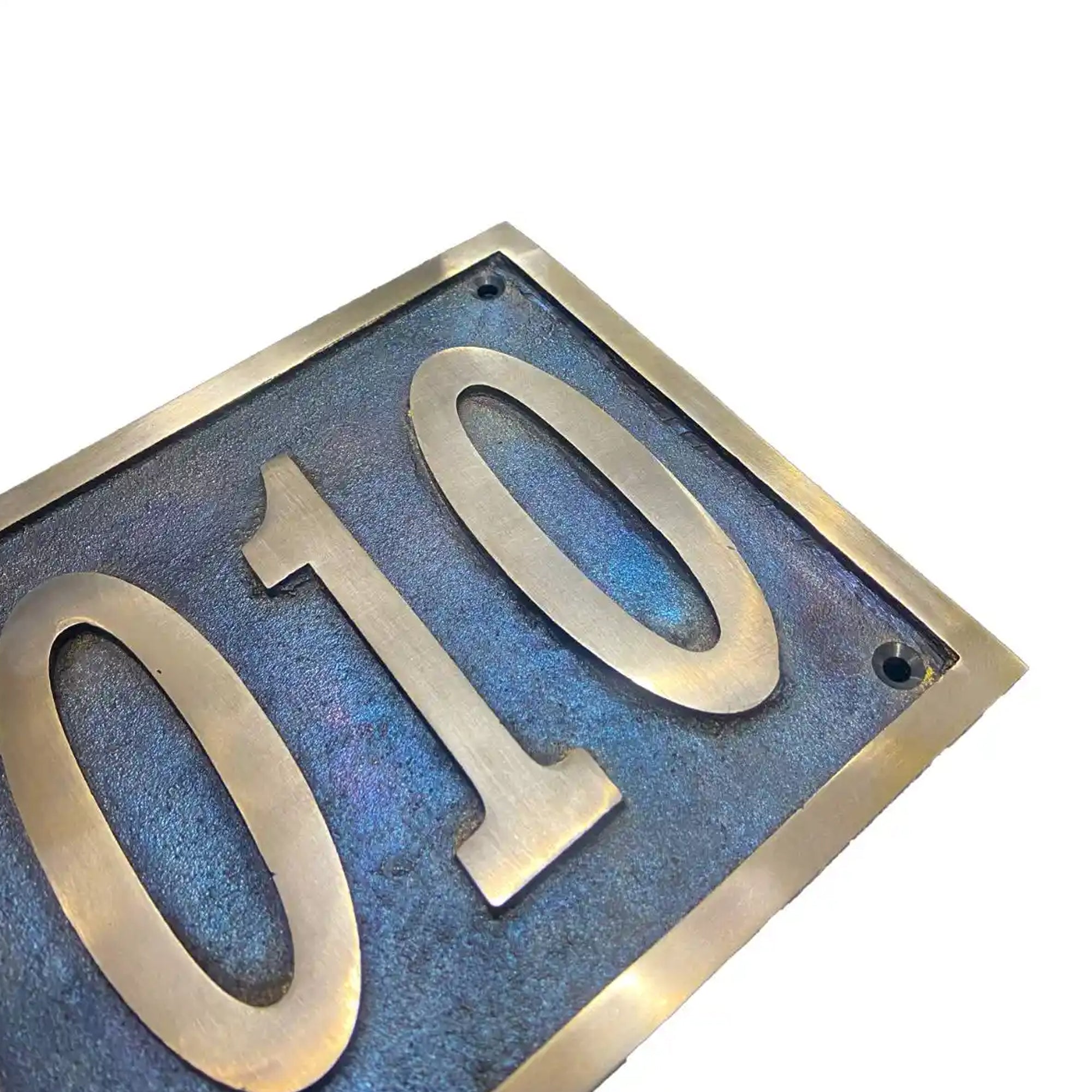 Oil-Rubbed Bronze House Number Plaque | Custom Address Plate