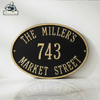 Address Plaques Bronze – Custom Oval Shape Sign