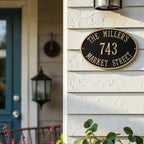 Address Plaques Bronze – Custom Oval Shape Sign