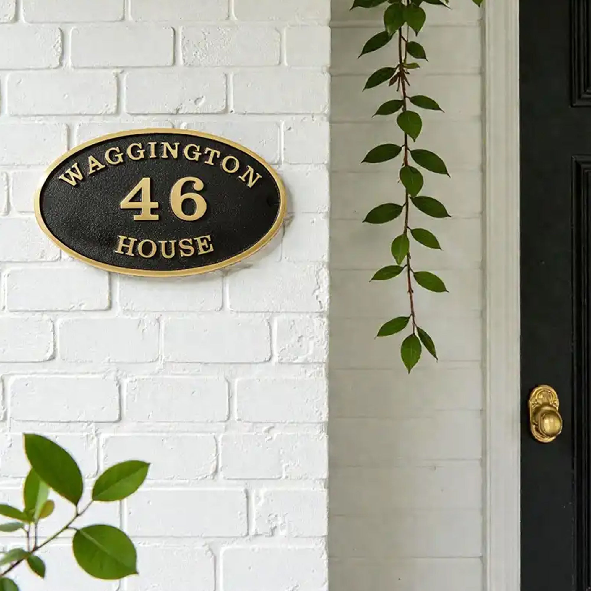 Address Plaques Bronze – Custom Oval Shape Sign
