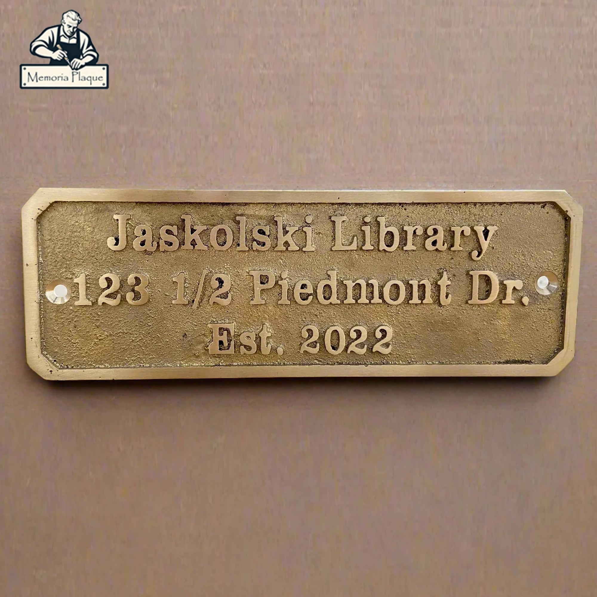 Custom Engraved Brass Plaques Durable Polished
