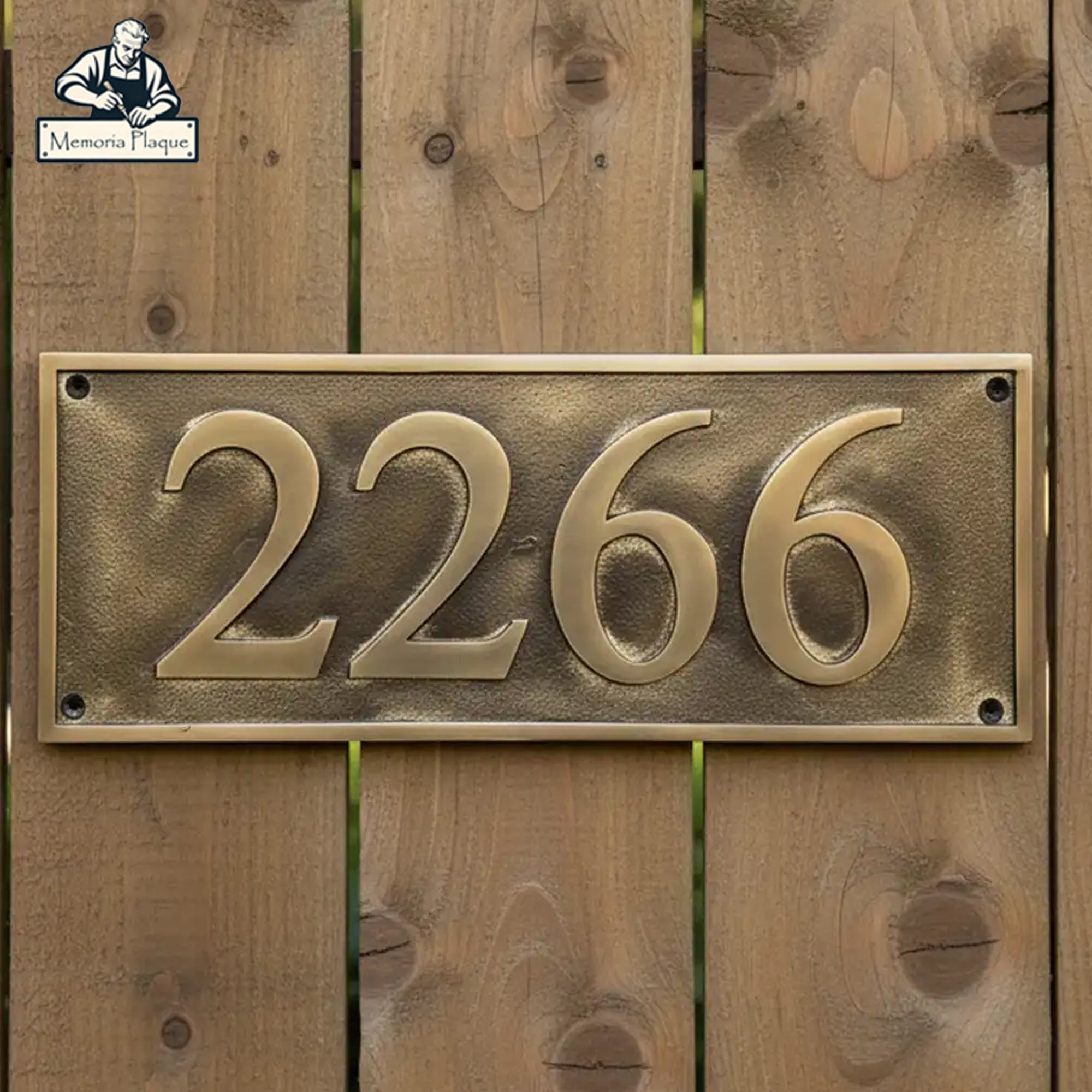 Bronze House Number Plaque – Antique Oil Rubbed Finish