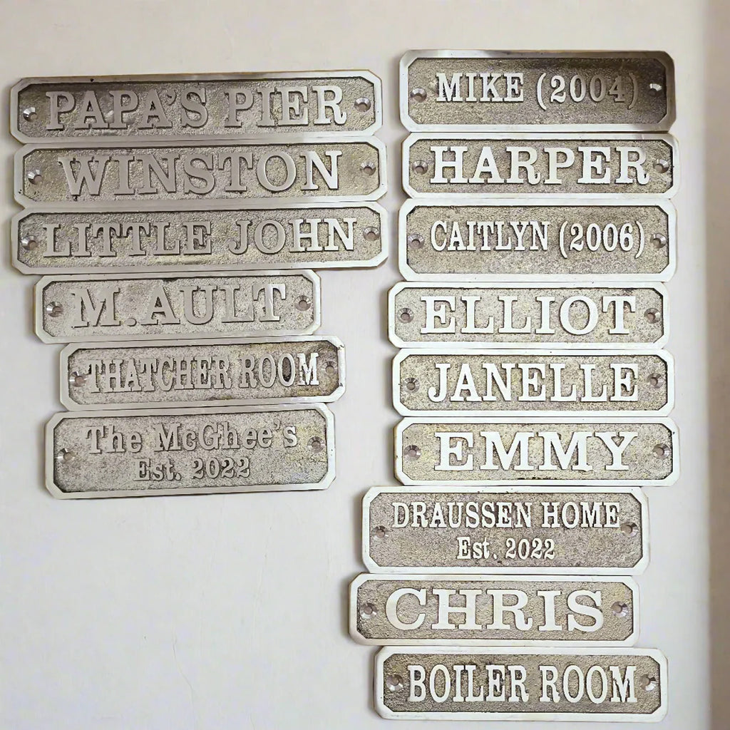 Custom Engraved Brass Plaques Durable Polished