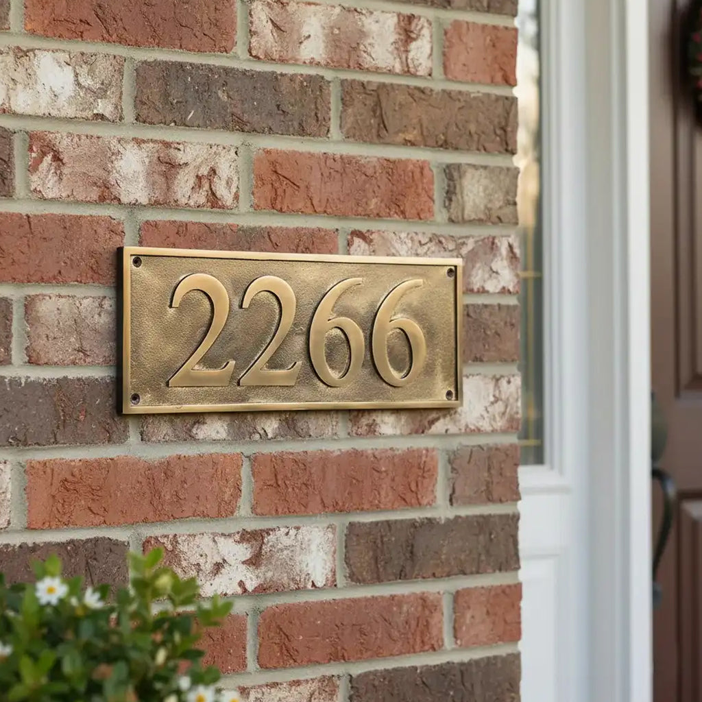 Bronze House Number Plaque – Antique Oil Rubbed Finish