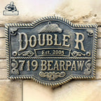 3D Address Plaque in Brass or Bronze | Raised Letter House Sign