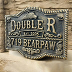 3D Address Plaque in Brass or Bronze | Raised Letter House Sign