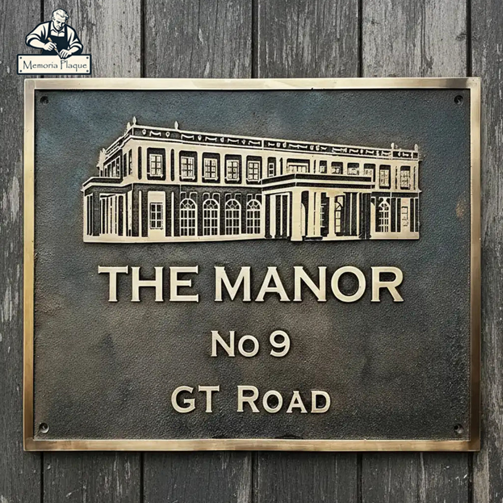 Bronze House Plaque | Custom Cast Bronze Address Plaque