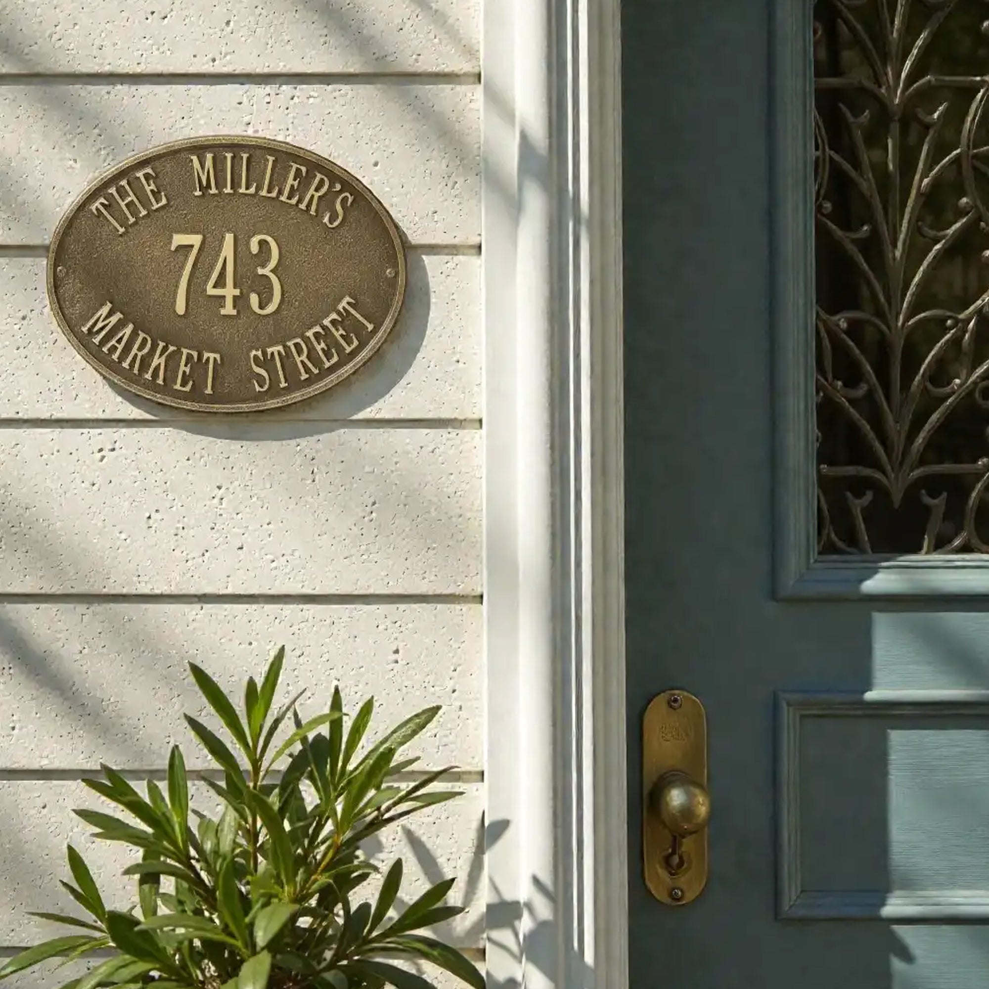 Custom Bronze Address Plaques – Personalized House Number Signs