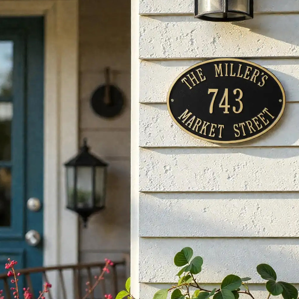 Custom Bronze Address Plaques – Personalized House Number Signs