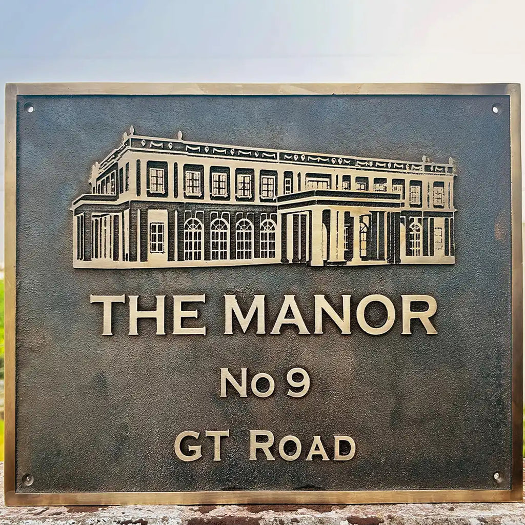 Bronze House Plaque | Custom Cast Bronze Address Plaque