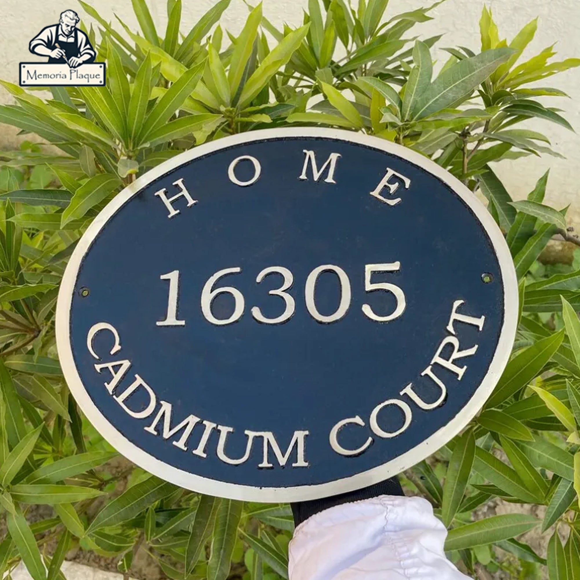 Custom Brass Address Plaque | Engraved Brass Signs In Round Shape