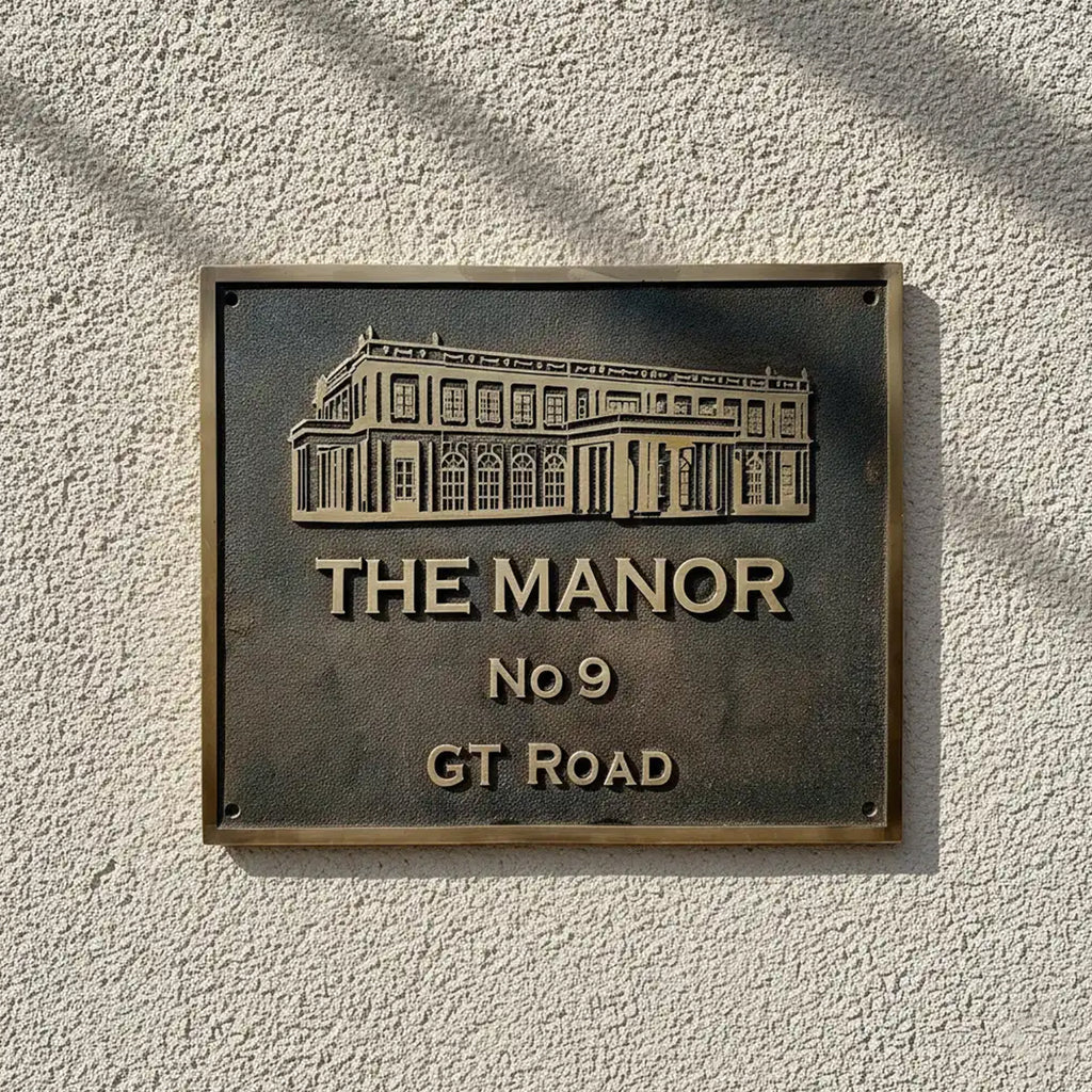 Bronze House Plaque | Custom Cast Bronze Address Plaque