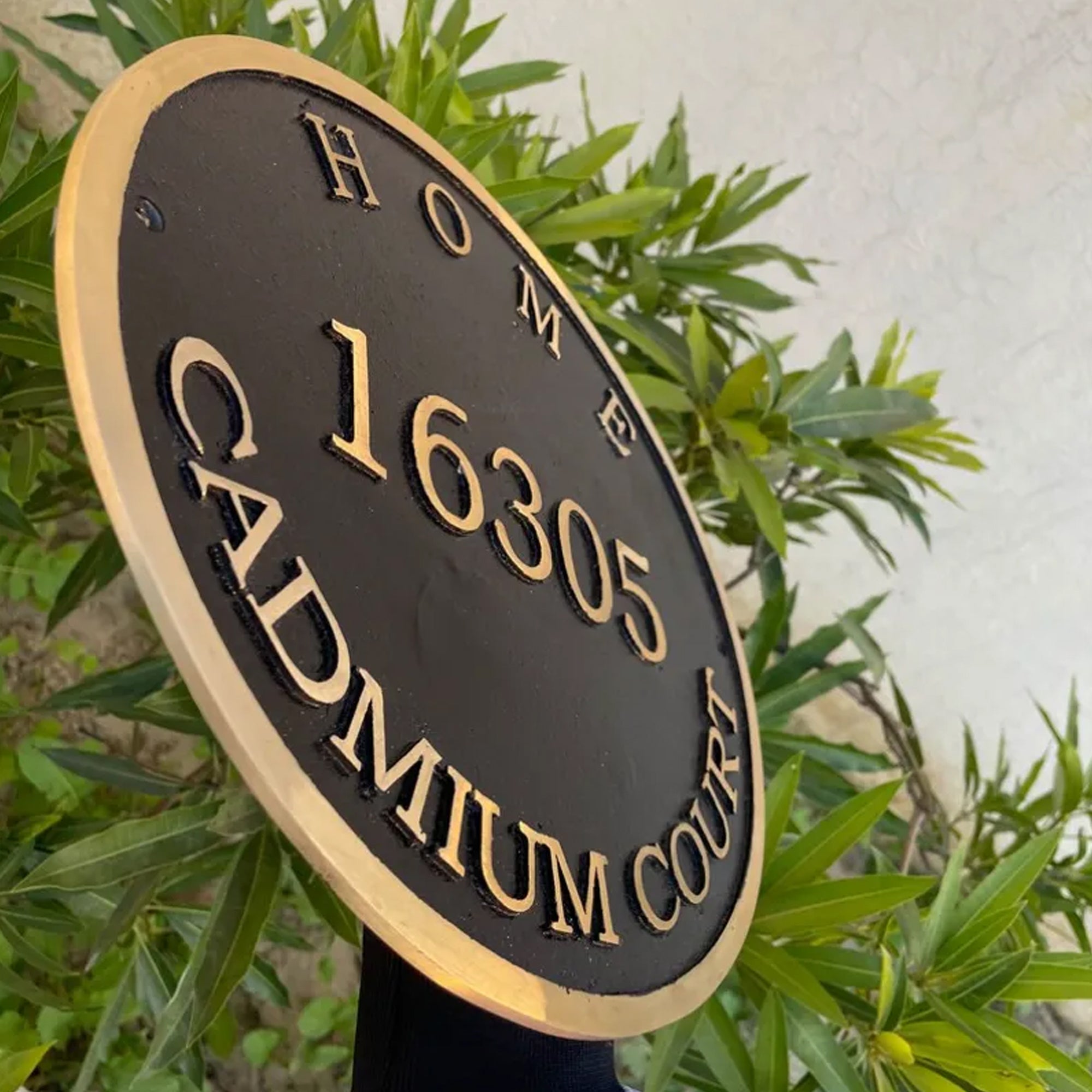 Custom Brass Address Plaque | Engraved Brass Signs In Round Shape
