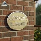 Brass Address Plaque | House Address Sign Oval Shape