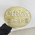Brass Address Plaque | House Address Sign Oval Shape
