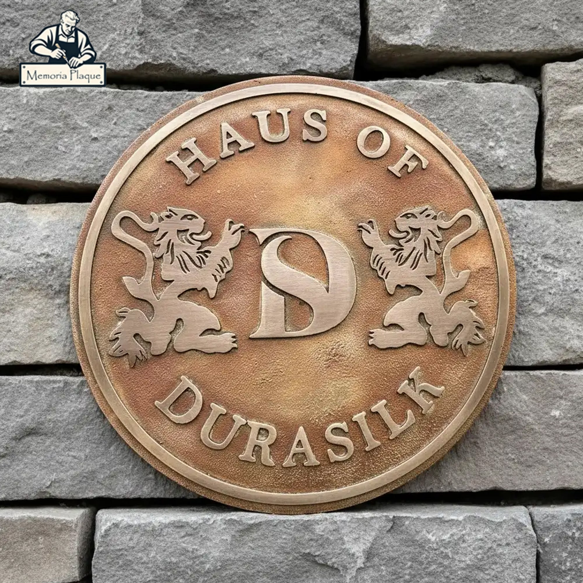 Bronze Address Plaque | Bronze Name Plate Round Shape