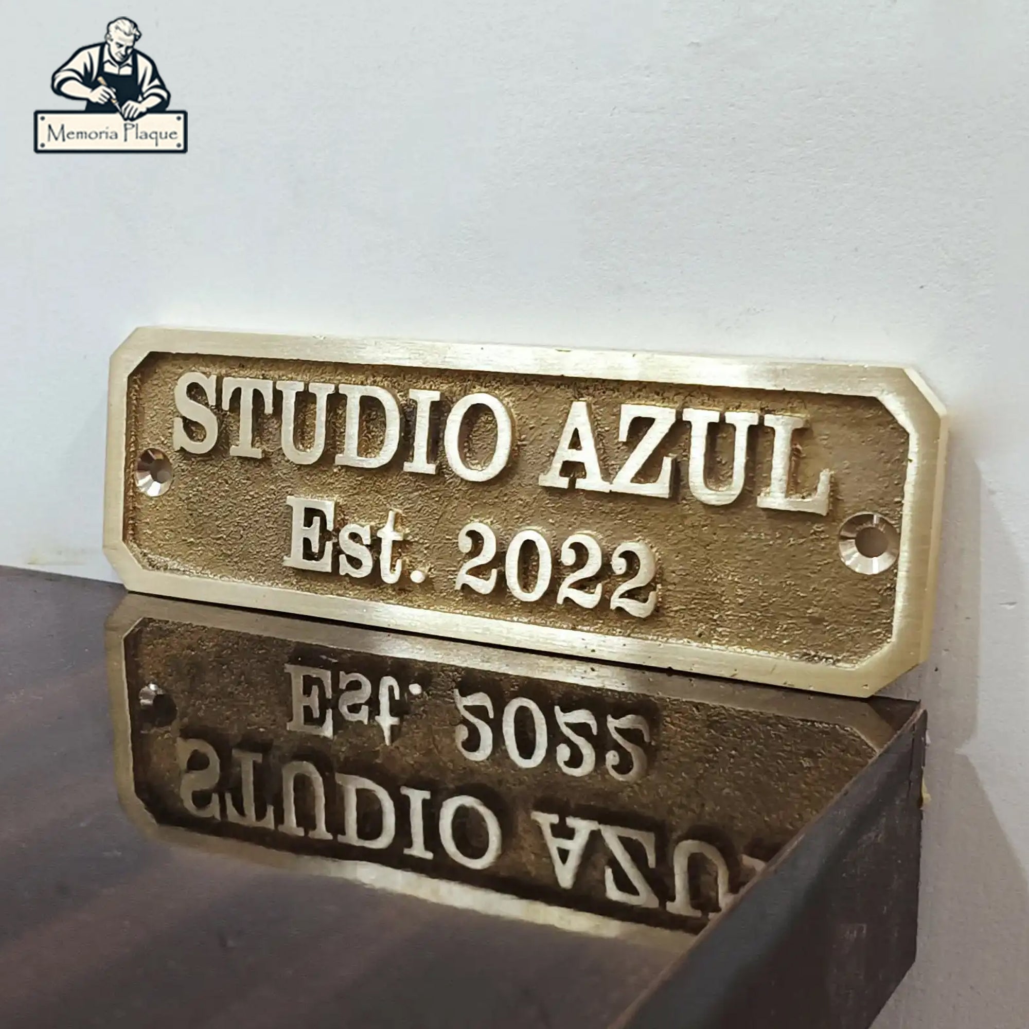 Brass Plaque – Personalized Name Plate in Antique Finish