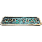 Brass Name Plates in Patina Finish | Custom Brass Door Sign