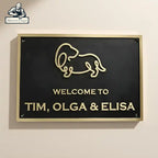 Brass Plaque – Custom Engraved Name Plate with Black Surface Finish